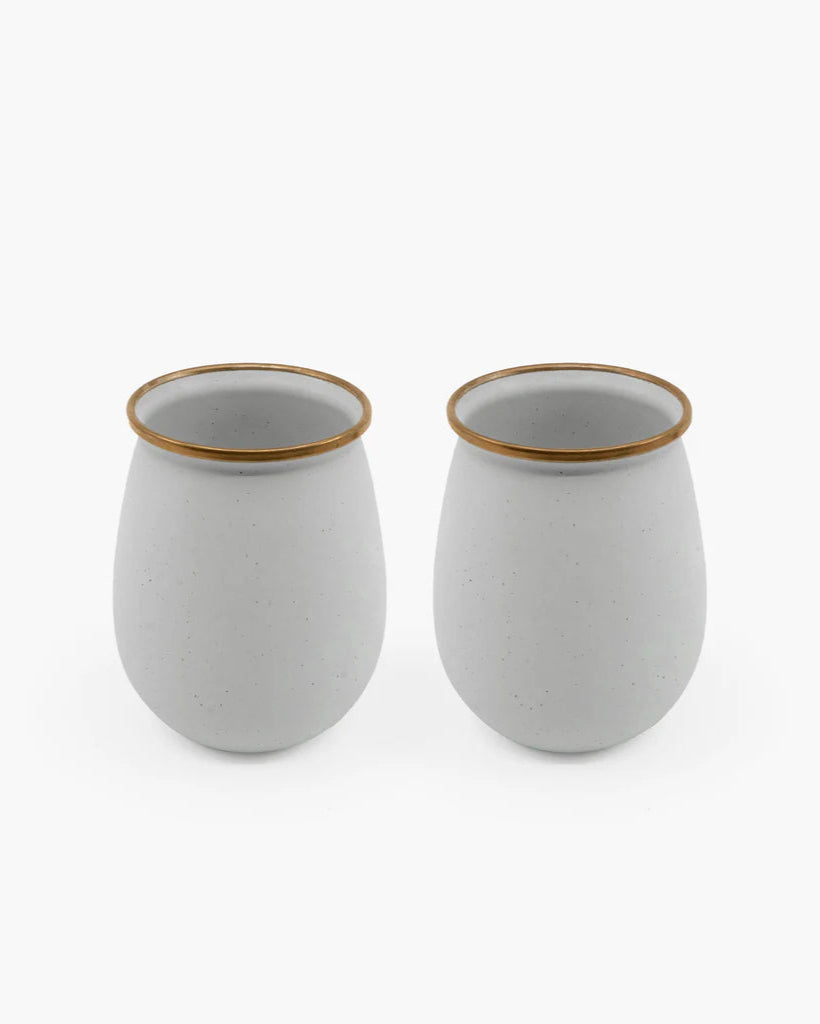 Tasse émaillé - Coquille d'oeuf