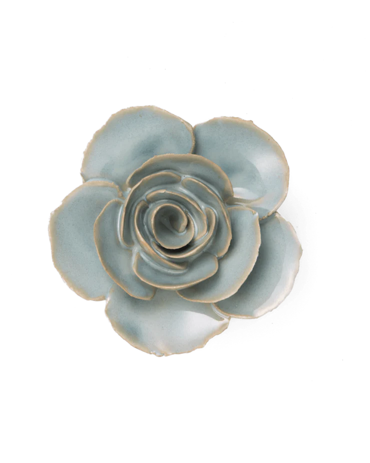 Fleur en céramique - Renoncule bleu