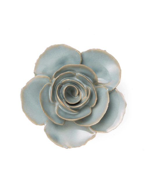Fleur en céramique - Renoncule bleu