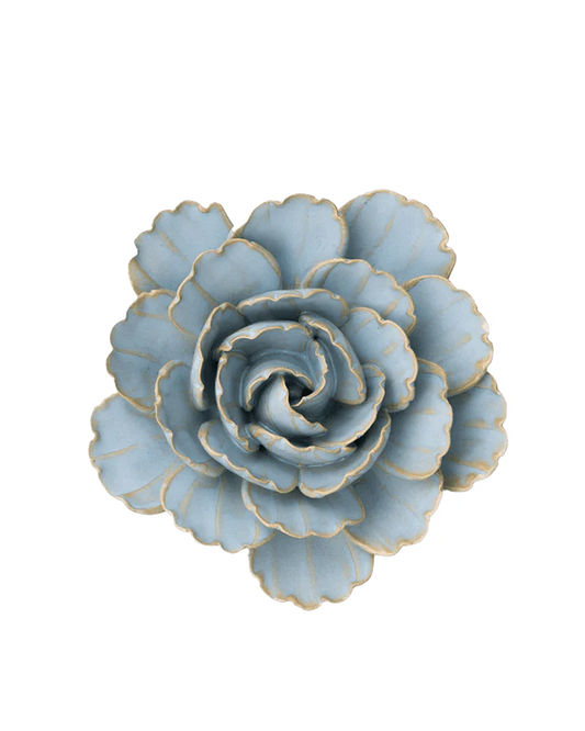 Fleur en céramique - Pivoine bleu