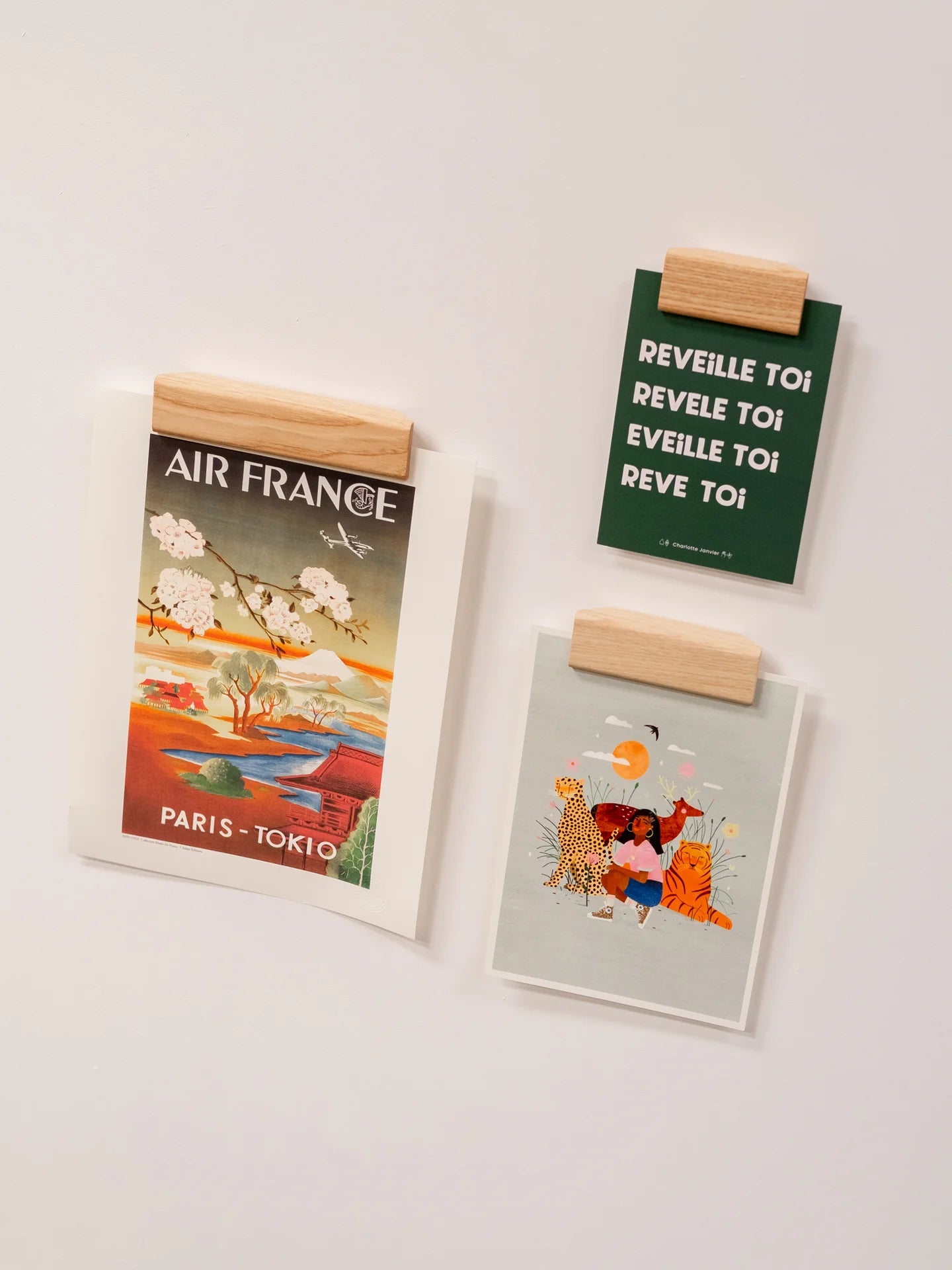 Porte affiche de Normandie en Bois