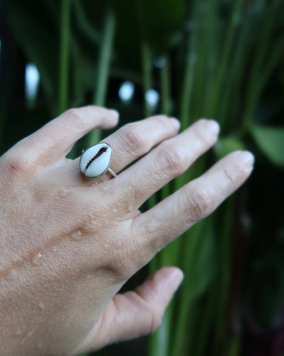 bague coquillage cauri