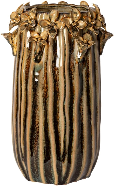 Vase pétales - bleu antique