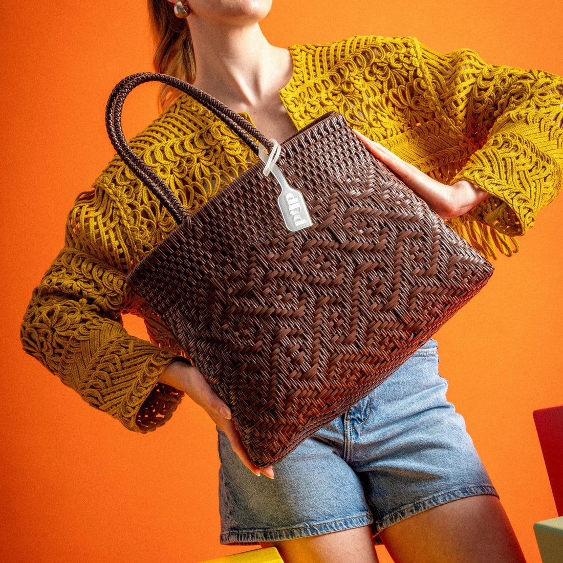 Sac en plastique recyclé - Chocolat