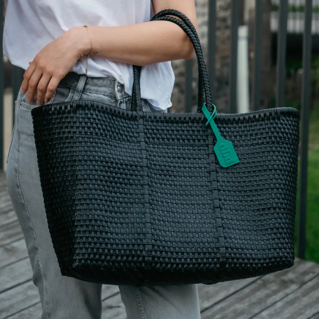 Panier en plastique recyclé - Charbon