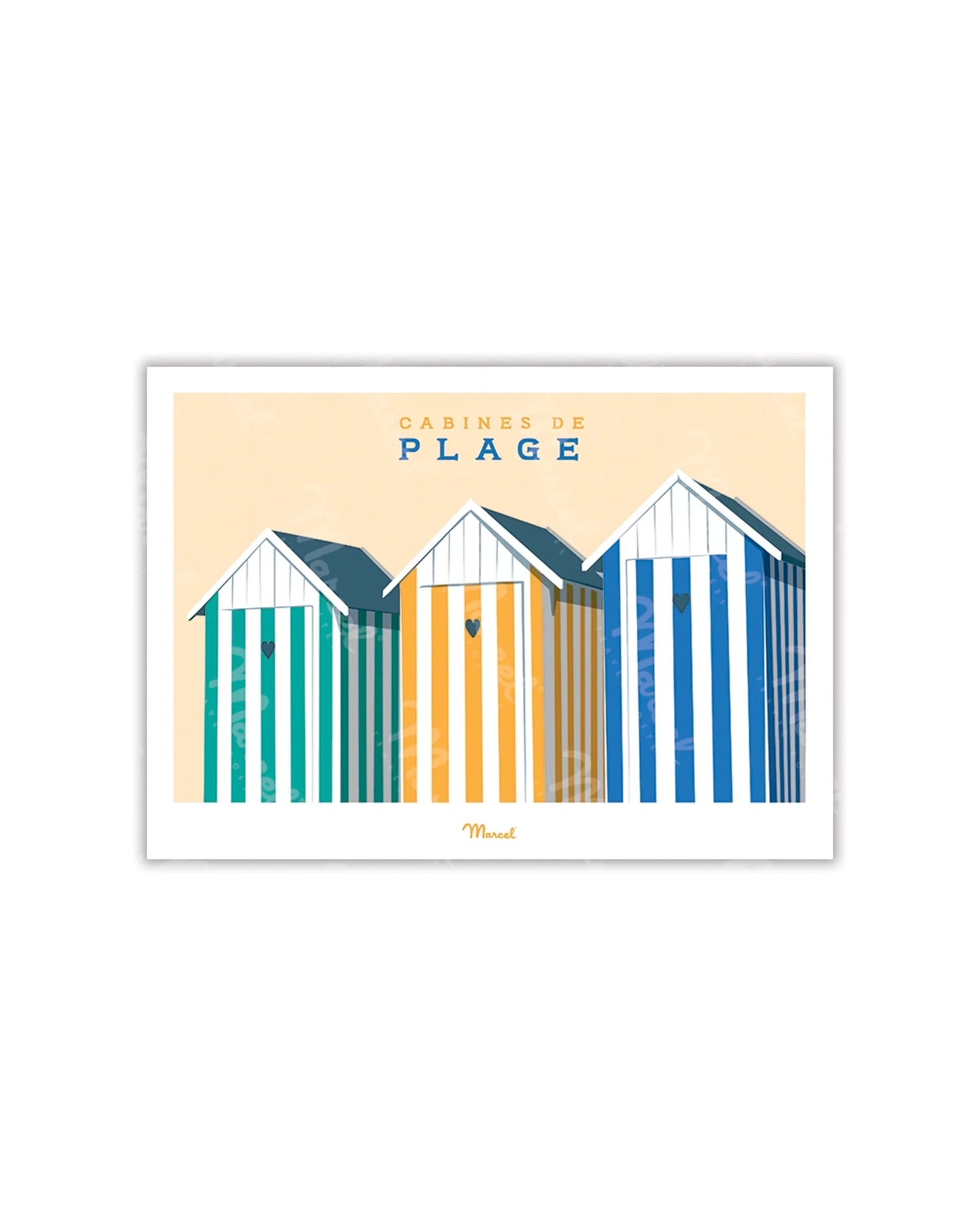 Carte postale - Cabine de plage