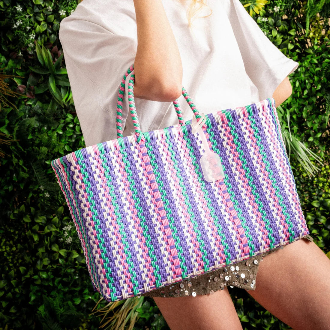 Panier en plastique recyclé - Hortensia