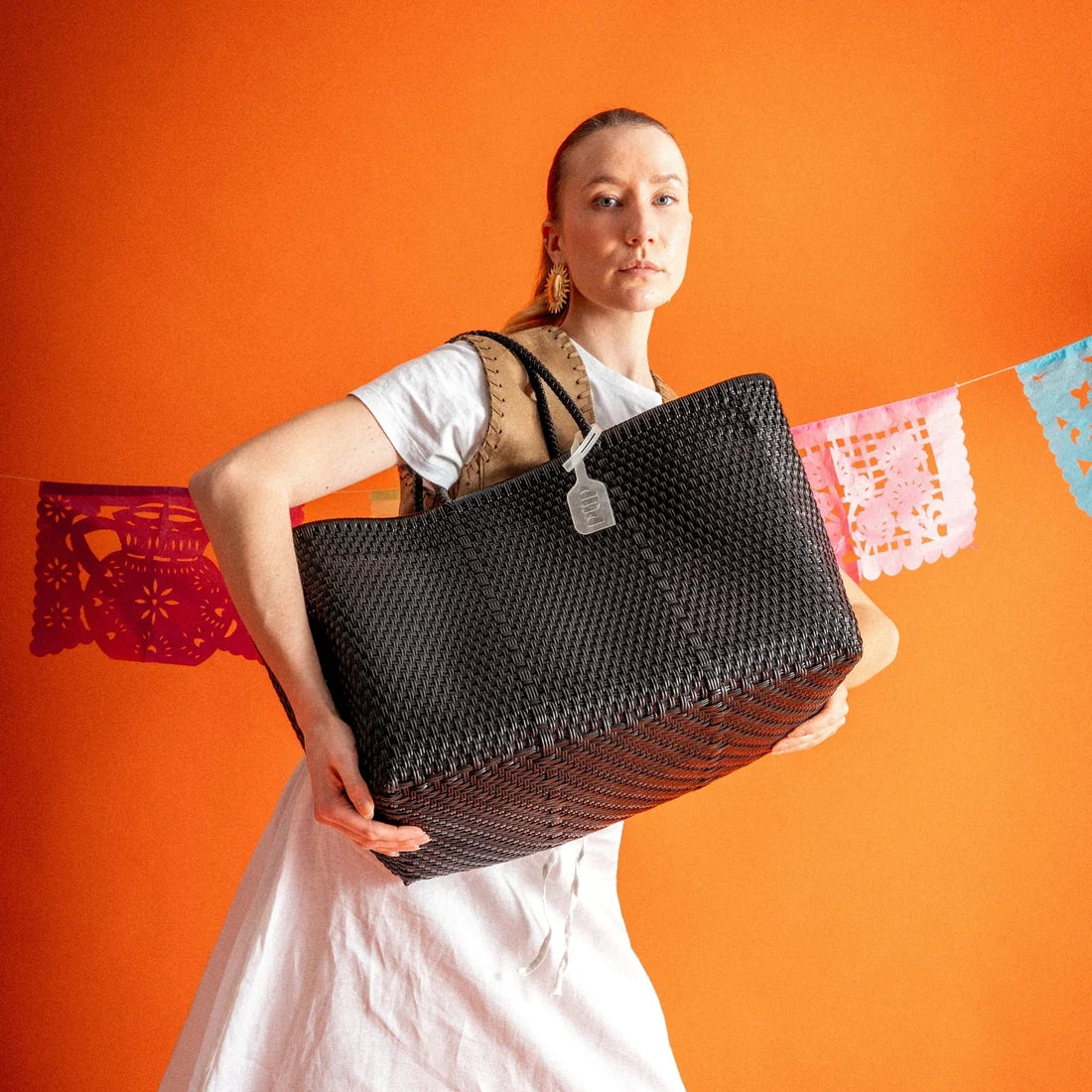 Panier en plastique recyclé - Charbon