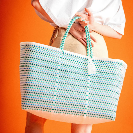 Panier en plastique recyclé - Menthe