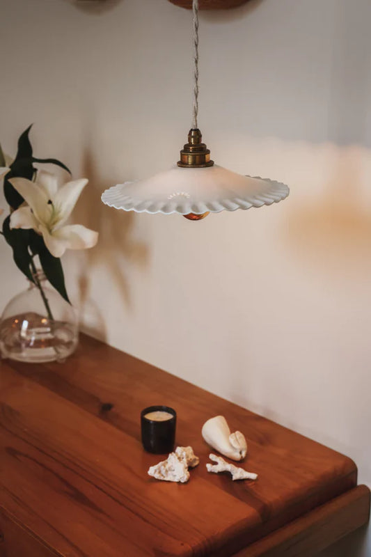 L'ondulée - Porcelaine biscuit - Suspension ou baladeuse