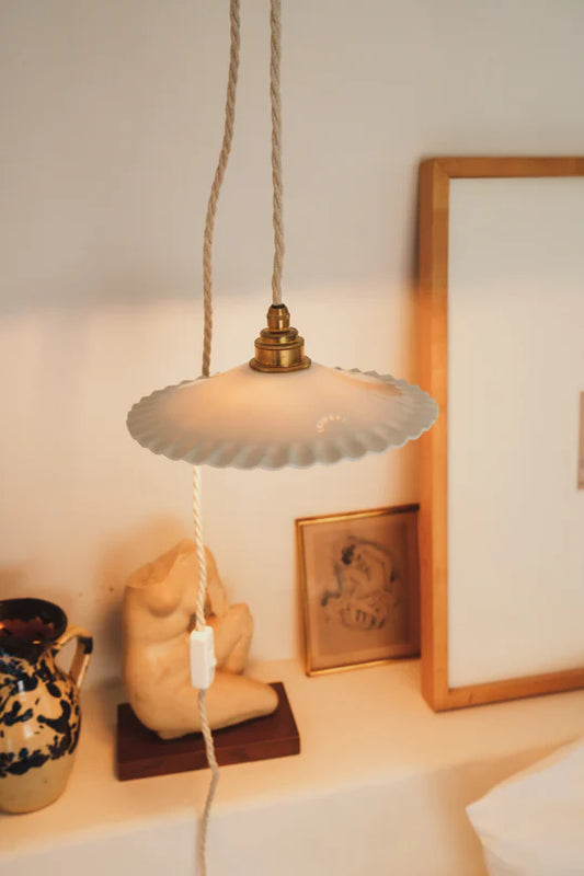 L'ondulée - Porcelaine émaillée - suspension ou baladeuse