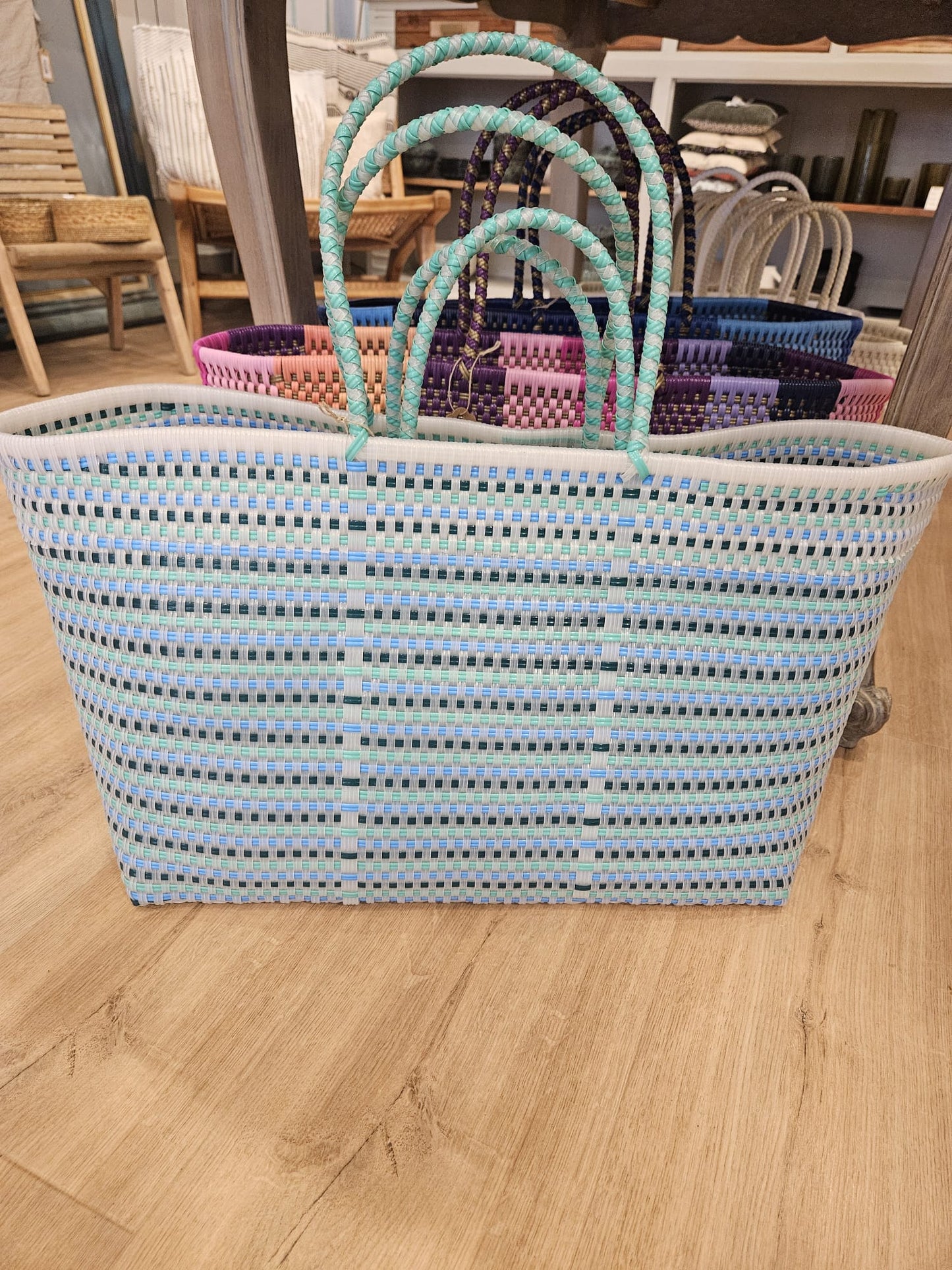 Panier en plastique recyclé - Menthe