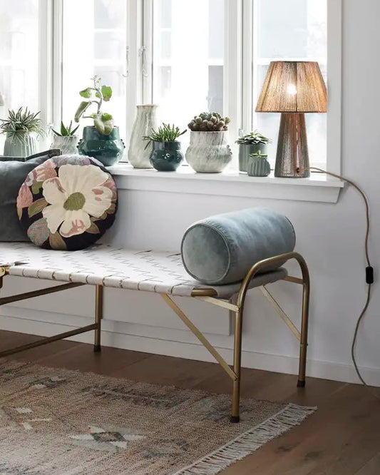 Traversin en velours - vert