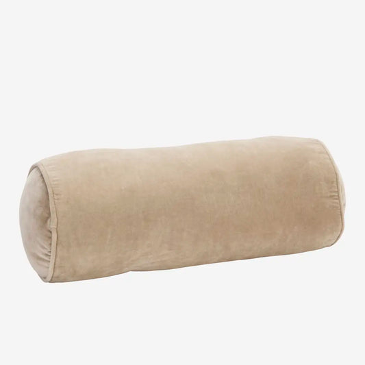 Traversin en velours - taupe
