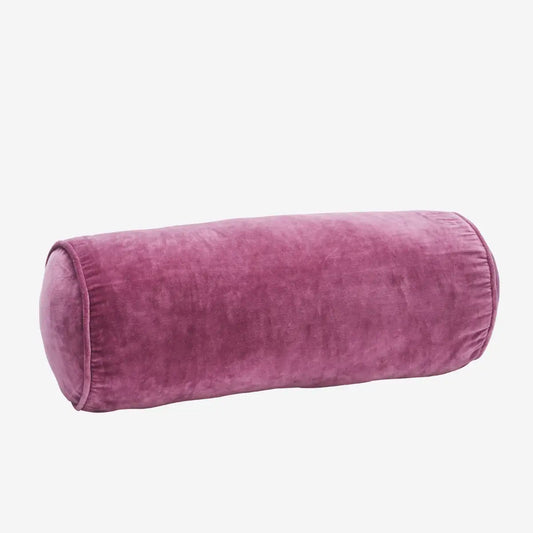Traversin en velours - bordeaux