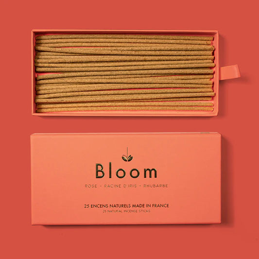 Coffret d'encens rose, iris & rhubarbe