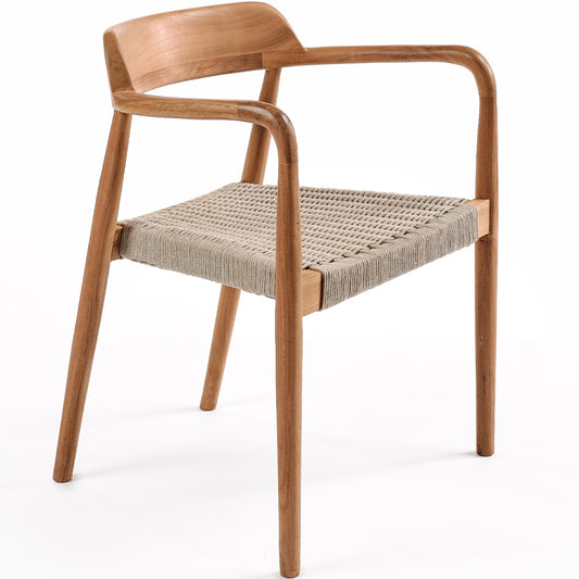 Fauteuil en teck recyclé et corde