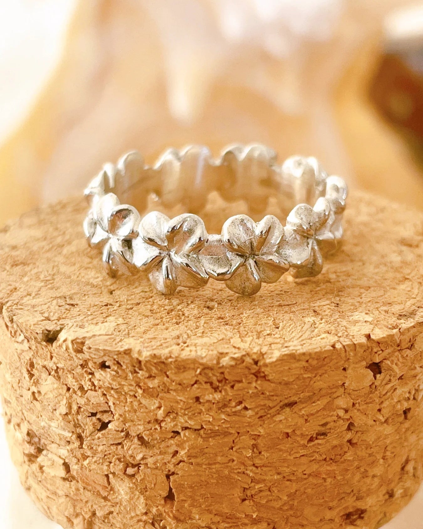 bague fleur frangipani
