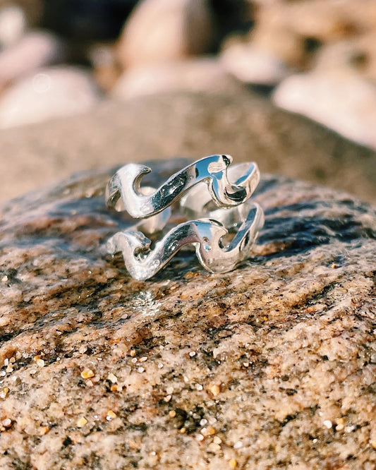 bague double vague 