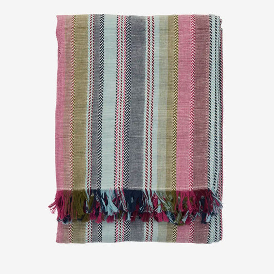 Plaid de plage rayé multicolore