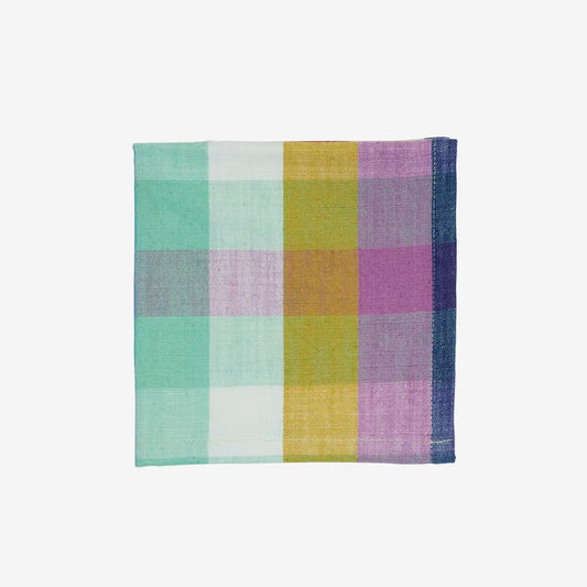 Serviette rayée multicolore