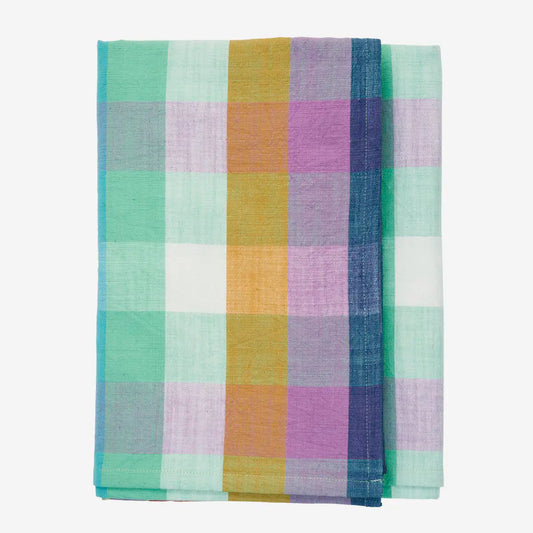 Nappe à carreaux multicolores