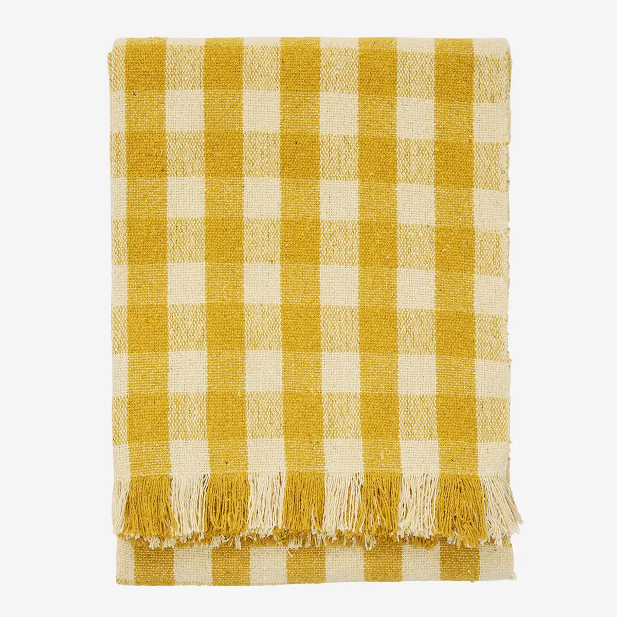 Plaid à rayures jaunes