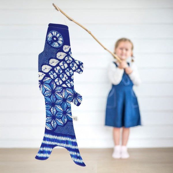 Carpe japonaise Deep Shibori en coton bio