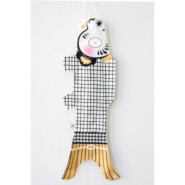 Carpe japonaise Black & White en coton bio