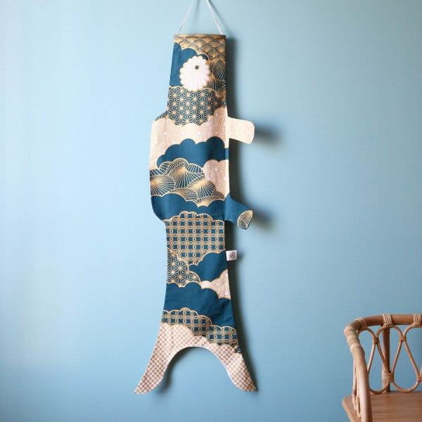 Carpe japonaise Matsu blue en coton bio