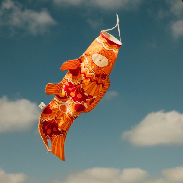 Carpe japonaise Seventies en coton bio