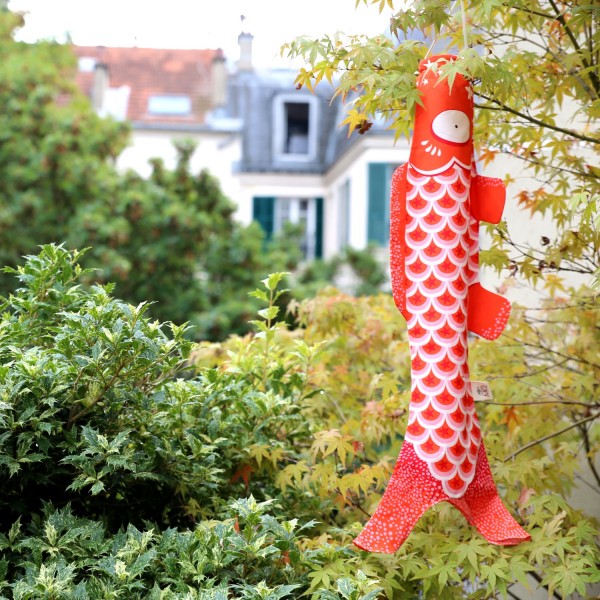 Carpe japonaise Tangerine en coton bio
