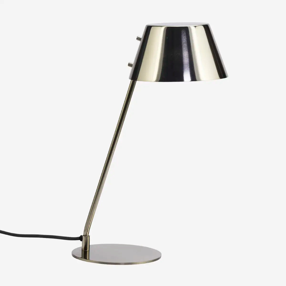 Lampe à poser en métal argenté