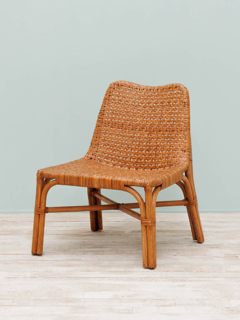 Chaise lounge en rotin