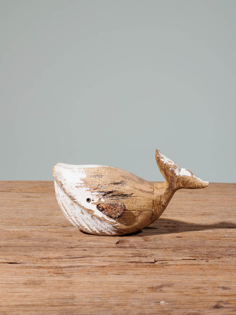 Baleine en bois naturel