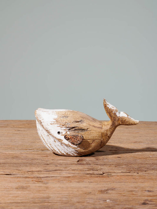 Baleine en bois naturel