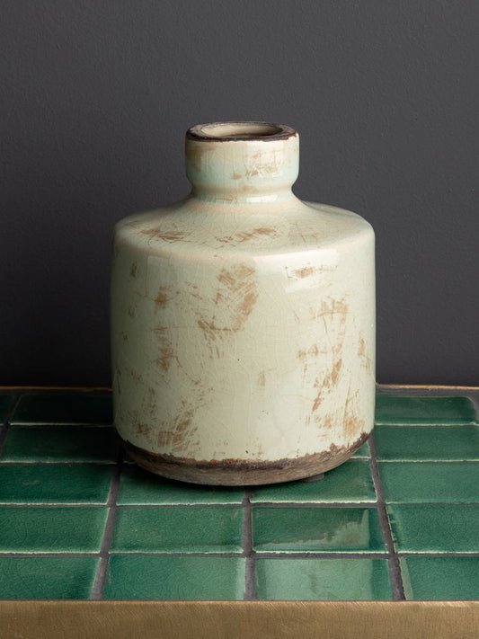 Vase bouteille - Vert de gris