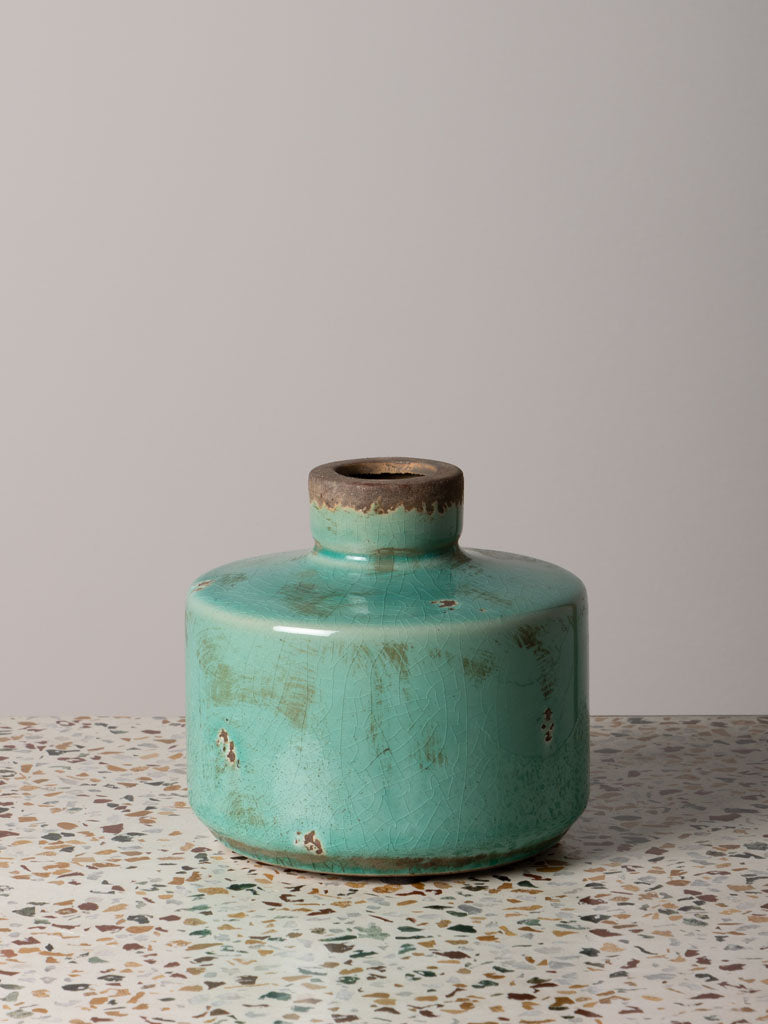 Vase bouteille - Vert d'eau