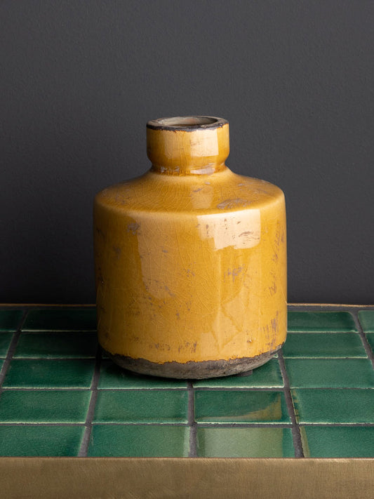 Vase bouteille - Moutarde