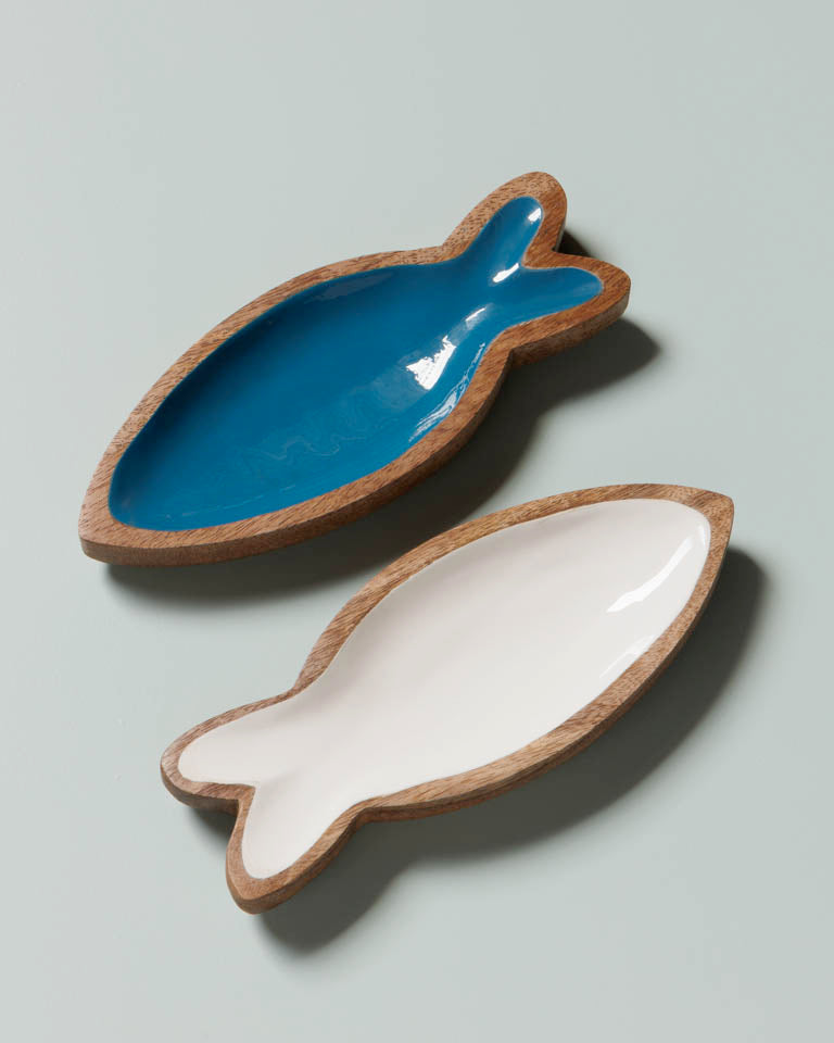 plat poisson blanc ou bleu