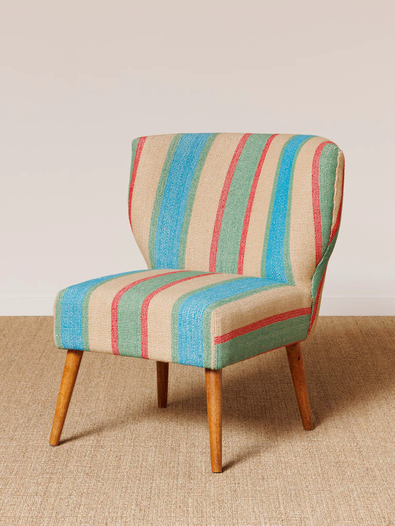 Fauteuil Dianain rayé