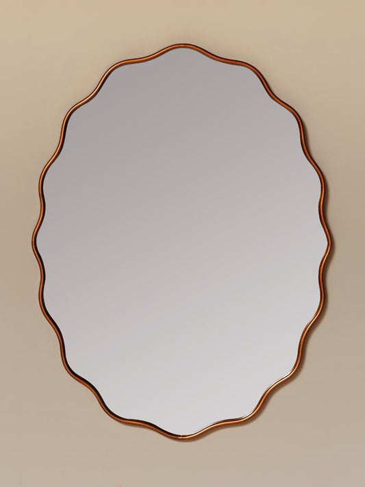 Miroir ondulé en cuivre