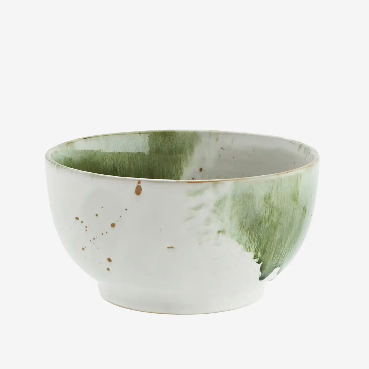 Saladier en céramique - Blanc et vert