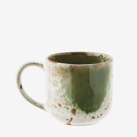 Mug en céramique - Blanc et vert