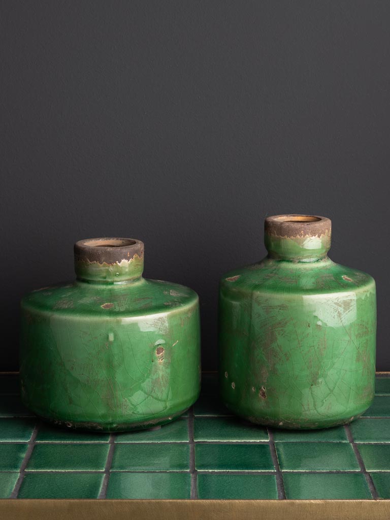 Vase bouteille - Vert olive