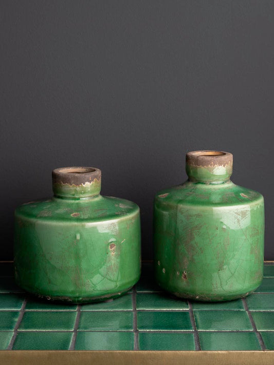 Vase bouteille - Vert olive