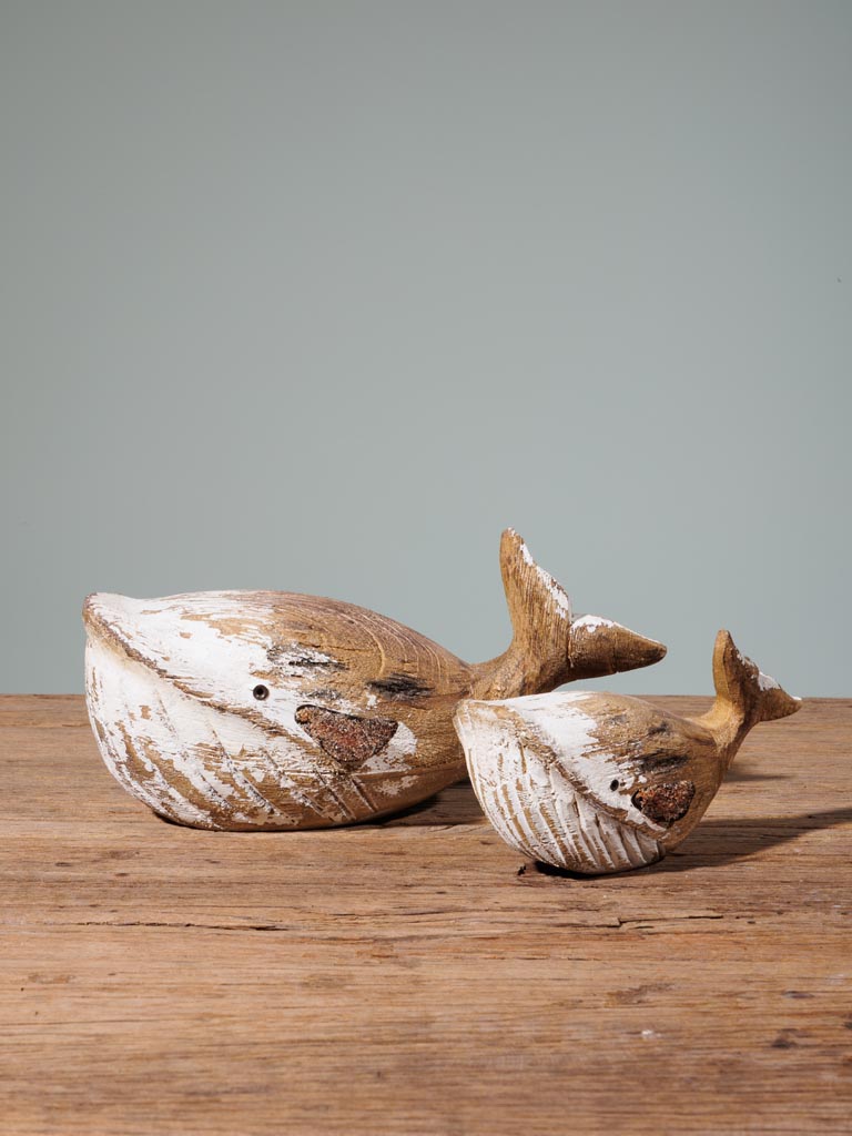 Baleine en bois naturel