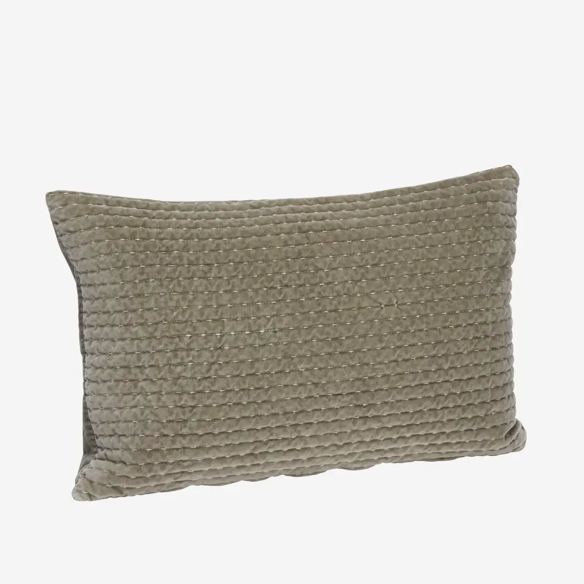 Housse de coussin en velours matelassé - vert