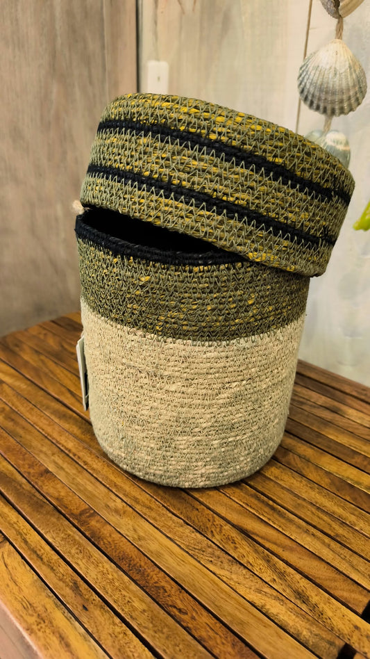 Set de 3 panier en jonc de mer