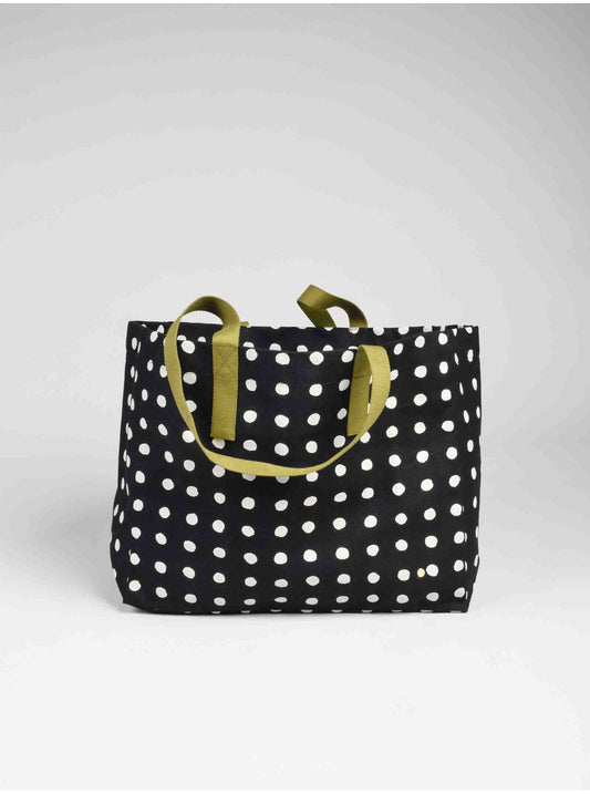 Sac cabas à pois caviar